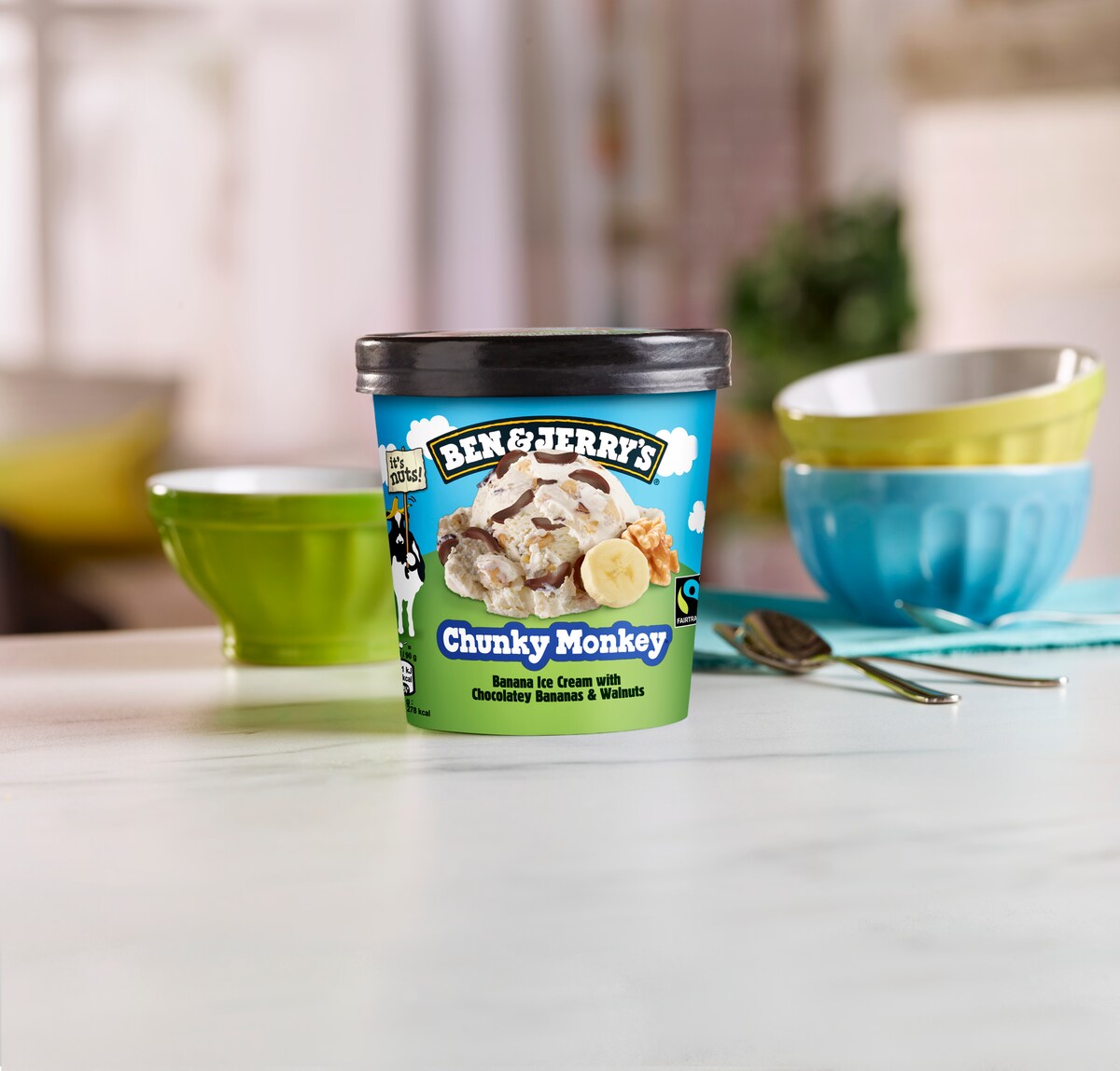 Chunky Monkey Ice Cream - Pint 3 / 4